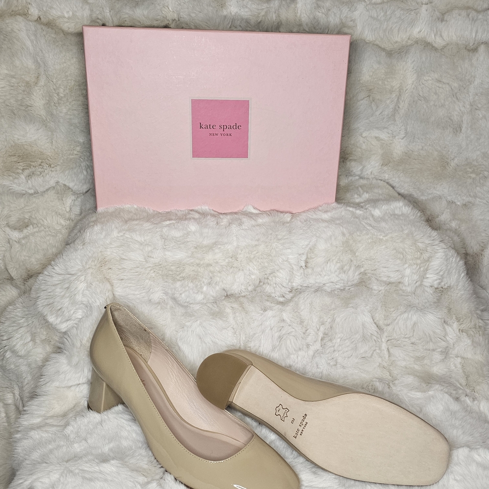 Kate Spade Nude Block Heel Pumps